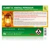 A label for Flambol Kristall Petroleum with an image of an old-fashioned oil lamp. Produktbild-Vorschau