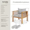 tectake® Garten-Loungesessel Boka, lasiertes Holz, 120 kg Produktbild-Vorschau 5