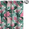 ABAKUHAUS Flamingo Vorhänge, Gardinen, Exotic Beach Birds Produktbild-Vorschau 1