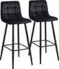 CLIPOP Hoher Barhocker 2er Set aus Samt, für Bar, Theke und Produktbild-Vorschau 1