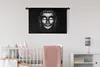 MuchoWow® Wandteppich Wandbehang Buddha - Gesicht - Silber Produktbild-Vorschau 2