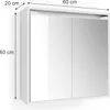 Specchio contenitore bagno Vicco Ruben Bianco 60 x 60 cm, Anteprima dell’immagine prodotto 3