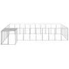 vidaXL Hundezwinger Silbern 13,31 m² Stahl -  Hundezwinger Produktbild-Vorschau 3