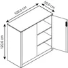 CP Stahlschrank 8531-000 S10143 lichtgrau 2 Fachböden 120,0 Produktbild-Vorschau 2