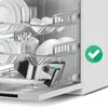 Interior view of a dishwasher with dishes loaded on racks. Voir les images du produit