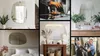 A collage of images showing different modern mirrors in various home settings and a workshop. Produktbild-Vorschau