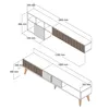 Isometric view of a TV unit with dimensions indicated. Náhled obrázku produktu