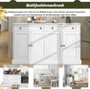A collage showing a white sideboard in the center, with smaller images of a kitchen, dining room, and living room at the bottom. Anteprima dell’immagine prodotto