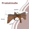 MODFU Couchtisch Oval Sicherheitsglas mit Ablagefach Produktbild-Vorschau 7