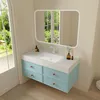 Lavabo in Vetroceramica, set di mobili da bagno, 100x55 cm, Anteprima dell’immagine prodotto 3
