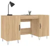 vidaXL Schreibtisch Sonoma-Eiche 140x50x75 cm Holzwerkstoff Produktbild-Vorschau 3