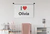 MuchoWow® Wandteppich Wandbehang Ich liebe - Olivia - Produktbild-Vorschau 2