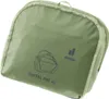 A folded green duffel bag with a graphic illustration of the bag and brand logo. Produktbild-Vorschau