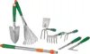 HI 8-tlg. Gartenwerkzeug-Set Silbern Metall Produktbild-Vorschau 2