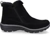 A side view of a black Skechers boot with faux fur trim. Produktbild-Vorschau