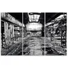 Triptychon auf leinwand städte & architektur - schwarz & Produktbild-Vorschau 3