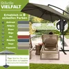 tillvex® Hliníkový slunečník obdélníkový Ø 330 cm hnědý + Náhled obrázku produktu 5