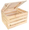 Caja de madera natural Creative Deco con tapa grande, 50 x Vista previa de la imagen del producto 1