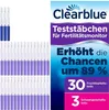 A product package for Clearblue fertility monitor test sticks, showing the packaging and a stack of test sticks. Anteprima dell’immagine prodotto