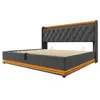 A modern upholstered bed frame with integrated LED lighting. Produktbild-Vorschau