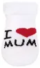 Calzini in spugna New Baby bianchi I Love Mum and Dad, Anteprima dell’immagine prodotto 2