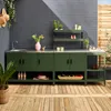 Modulo cucina da esterno in acciaio, 3 moduli, Verde Anteprima dell’immagine prodotto 8