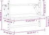 vidaXL Nástěnné police s tyčí 2 ks černé 40x25x30 cm Náhled obrázku produktu 8
