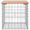 A front view of a gabion bench with a wooden top. Náhľad obrázku produktu
