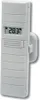A white digital thermometer with a screen displaying '28.3°C' and a mounting bracket on the side. Podgląd zdjęcia produktu