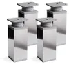 4er Set sossai moderne Möbelfüße in Chrom 100mm Produktbild-Vorschau 1