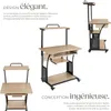 Bureau Fife 80x65,5x130,5cm - Bois clair industriel, Chêne Voir les images du produit 3