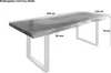 Baumkantentisch 220 x 110 cm Esstisch massiv Akazie Produktbild-Vorschau 3