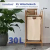 Lumaland Panier à linge en bambou avec sac à linge Voir les images du produit 2