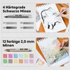Druckbleistift Set 6 Stück mit Etui, 0,5/0,7/0,9/2,0 mm Produktbild-Vorschau 4
