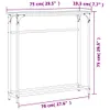 vidaXL Stolik konsola dąb sonoma 75x19,5x75 cm materiał Podgląd zdjęcia produktu 8