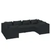 vidaXL 6 tlg. Garten Lounge Set mit Kissen Poly Rattan Produktbild-Vorschau 3