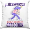 Trendation - Glückwunsch Du Bist Geflohen Deko-Kissen mit Produktbild-Vorschau 1