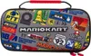 A collage of various Mario Kart themed stickers and logos on a gray background, featuring a red handle at the top. Produktbild-Vorschau