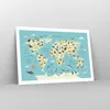 Poster - Poster ohne Rahmen - Tiere die Welt Karte - Produktbild-Vorschau 7