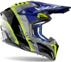 Airoh Aviator 3 Hima Motocross Helm, blau/gelb, L (59/60) Produktbild-Vorschau 3