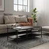 Couchtisch ’Kumlinge’ Metall 40x110x55 cm Schwarz Produktbild-Vorschau 1