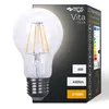 A product shot of an LED filament light bulb and its packaging. Náhľad obrázku produktu