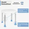 TWOLIIN Chaise de douche Tabouret de douche Réglable en Voir les images du produit 4