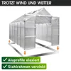 BRAST Gewächshaus Aluminium mit Fundament | 380x250x235cm | Produktbild-Vorschau 2