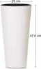Pot de fleurs Prosperplast TUBUS SLIM blanc brillant 25 cm Voir les images du produit 5
