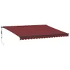 vidaXL Markise Automatisch mit LED Weinrot 450x350 cm Produktbild-Vorschau 1