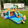 okwish Hüpfburg,Wasserschloss mit Rutsche Produktbild-Vorschau 1