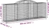 Gabionen mit Hochbogen 13 Stk 300x50x100/120cm Verzinktes Produktbild-Vorschau 6