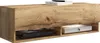 A wooden TV cabinet with electronic devices inside. Produktbild-Vorschau