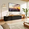 ProximaX TV Möbel Lowboard mit LED Licht, Hochglanz Schwarz Produktbild-Vorschau 10